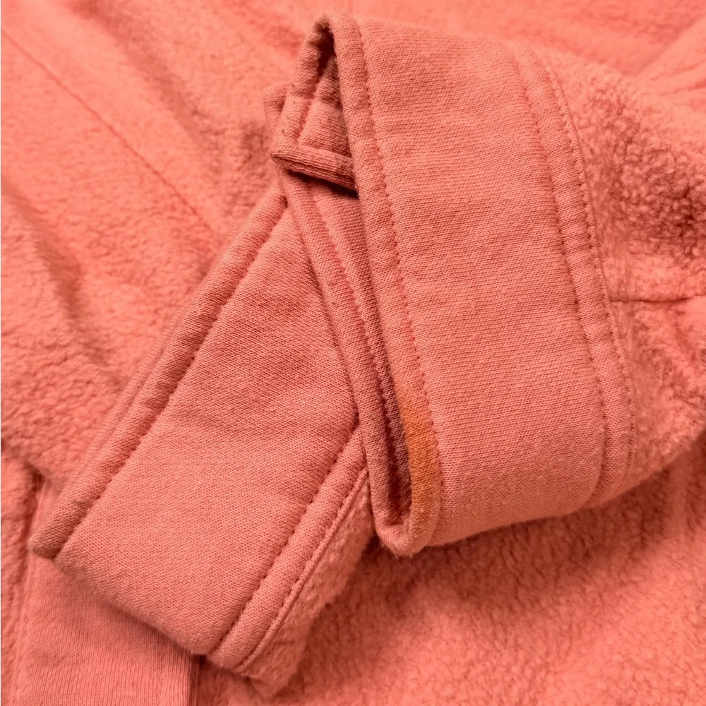 Pink Shacket Brushed Oversized Long Sleeve Button Down Shirt Jacket Fleece Plaid - Picture 11 of 17